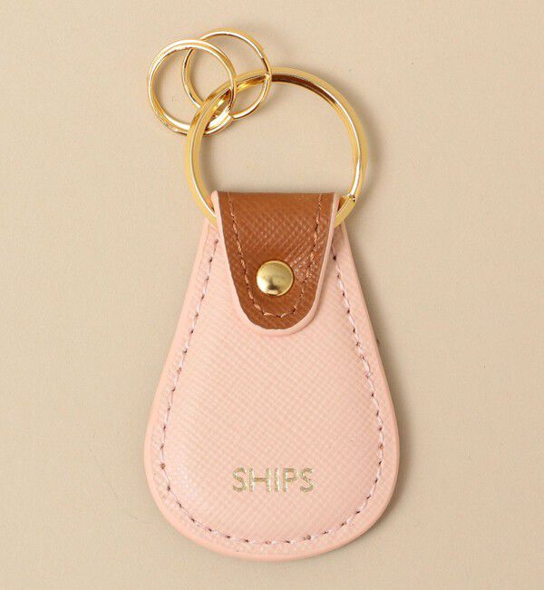 SHIPS「【WEB限定】SHIPS: 【SAFFIANO LEATHER】 2トーン キーホルダー」|その他|キャメル