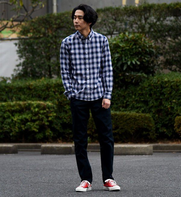 SHIPS「SHIPS:〈抗菌加工〉japan quality カラー テーパード スリム チノパンツ」|チノ|