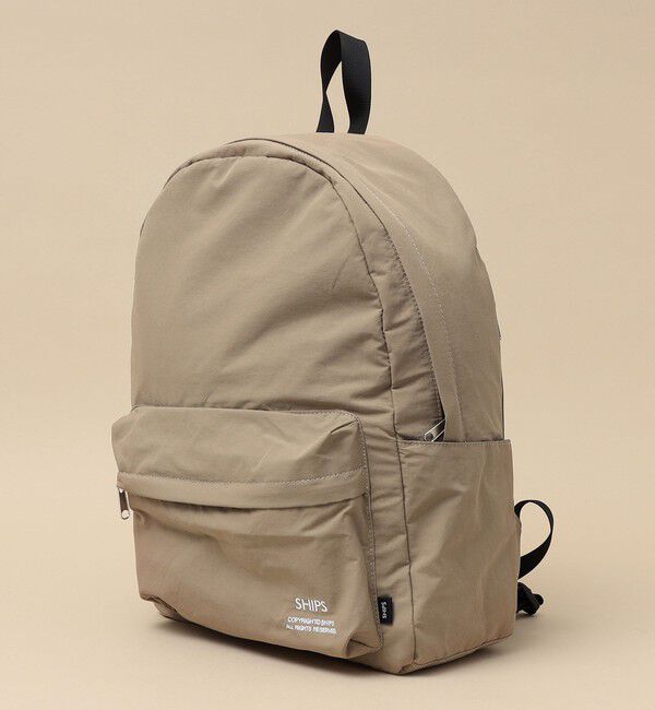 SHIPS「【WEB限定】SHIPS: COPYRIGHT ロゴ 60/40クロス バックパック」|リュック|ベージュ