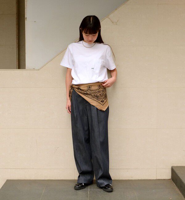 SHIPS「【累計販売数18万枚突破!!】【WEB限定】SHIPS: マイクロ SHIPSロゴ ポケット Tシャツ」|Tシャツ・カットソー|