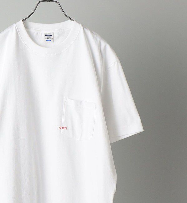 SHIPS「【累計販売数18万枚突破!!】【WEB限定】SHIPS: マイクロ SHIPSロゴ ポケット Tシャツ」|Tシャツ・カットソー|