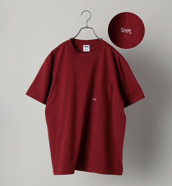 SHIPS「【累計販売数18万枚突破!!】【WEB限定】SHIPS: マイクロ SHIPSロゴ ポケット Tシャツ」|Tシャツ・カットソー|