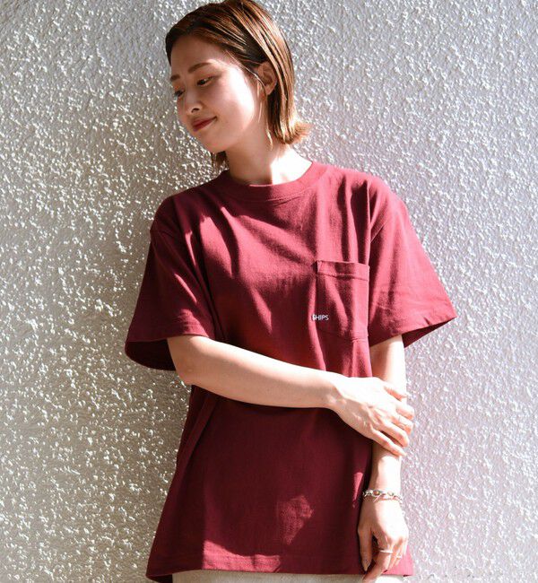 SHIPS「【累計販売数18万枚突破!!】【WEB限定】SHIPS: マイクロ SHIPSロゴ ポケット Tシャツ」|Tシャツ・カットソー|