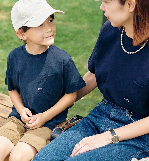 SHIPS「【累計販売数18万枚突破!!】【WEB限定】SHIPS: マイクロ SHIPSロゴ ポケット Tシャツ」|Tシャツ・カットソー|