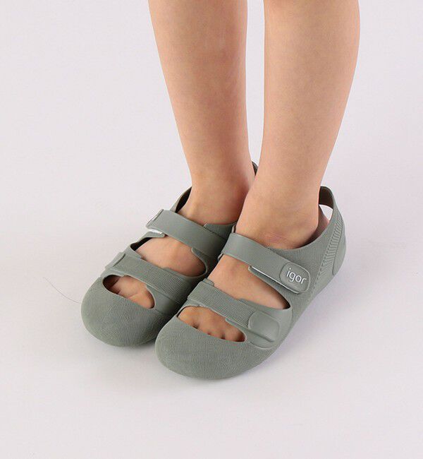 SHIPS KIDS「【WEB限定】igor:17～21cm / BONDI SANDAL SOLID」|サンダル|オリーブ