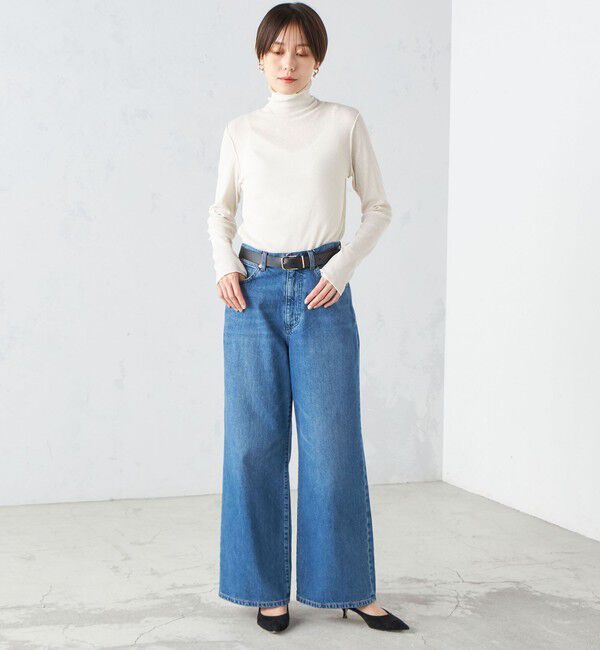 SHIPS for women「〈手洗い可能〉ドライタッチ リブ タートル」|Tシャツ・カットソー|