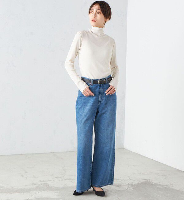 SHIPS for women「〈手洗い可能〉ドライタッチ リブ タートル」|Tシャツ・カットソー|