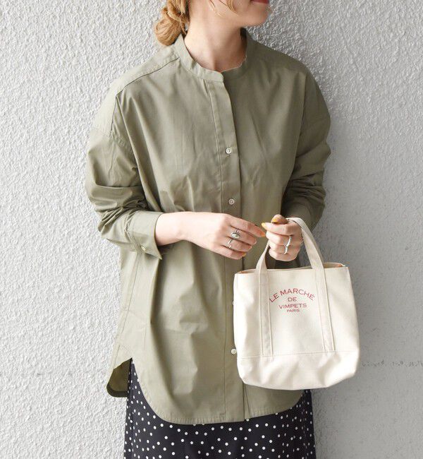 SHIPS any「SHIPS any:〈洗濯機可能〉REPREVE バンド カラー シャツ」|シャツ・ブラウス|