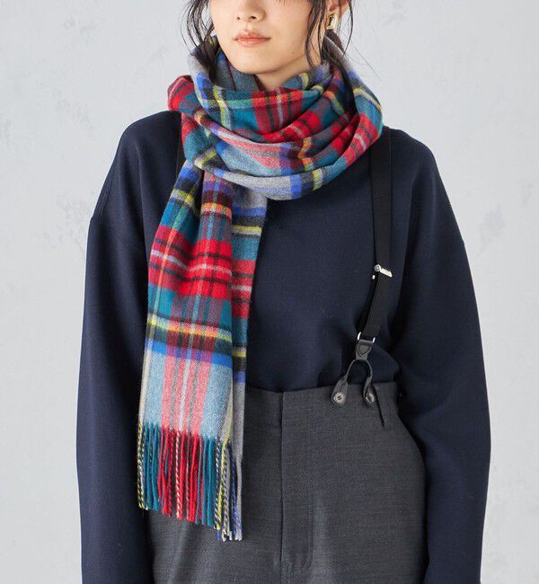 SHIPS for women「チェック カシミヤ ストール」|ストール|