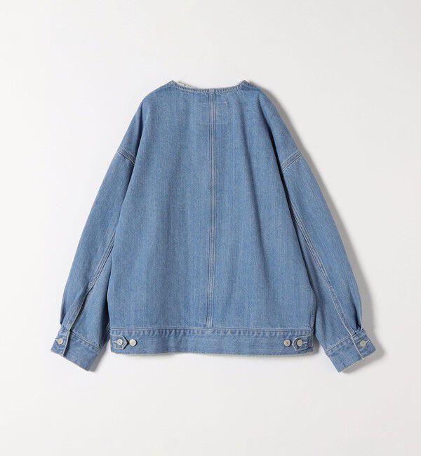 SHIPS any「《一部追加予約》SHIPS any: ノーカラー デニム ブルゾン［SHIPS any DENIM］」|デニムジャケット|