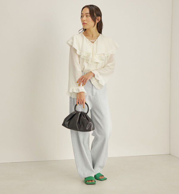 SHIPS for women「〈手洗い可能〉スムージーリップ ラッフル ブラウス ◇」|シャツ・ブラウス|