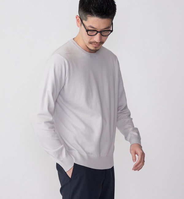 SHIPS「SHIPS: シーアイランド コットン クールネック 無地 ニット」|ニット・セーター|