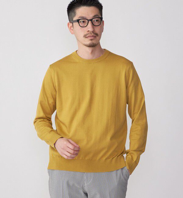 SHIPS「SHIPS: シーアイランド コットン クールネック 無地 ニット」|ニット・セーター|