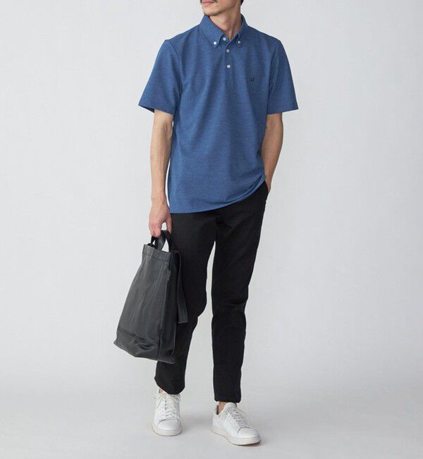 SHIPS「【WEB限定】SHIPS: 吸水速乾・UVケア Drymix（R）ワンポイントロゴ ボタンダウン ポロシャツ」|ポロシャツ|