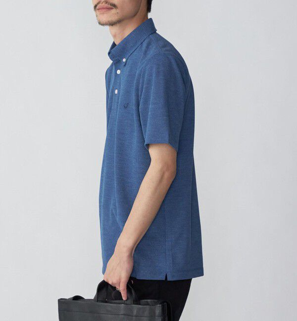 SHIPS「【WEB限定】SHIPS: 吸水速乾・UVケア Drymix（R）ワンポイントロゴ ボタンダウン ポロシャツ」|ポロシャツ|