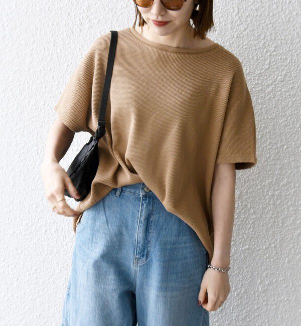 SHIPS any「【WEB限定】SHIPS any:〈洗濯機可能〉ワッフル ワイド TEE」|Tシャツ・カットソー|