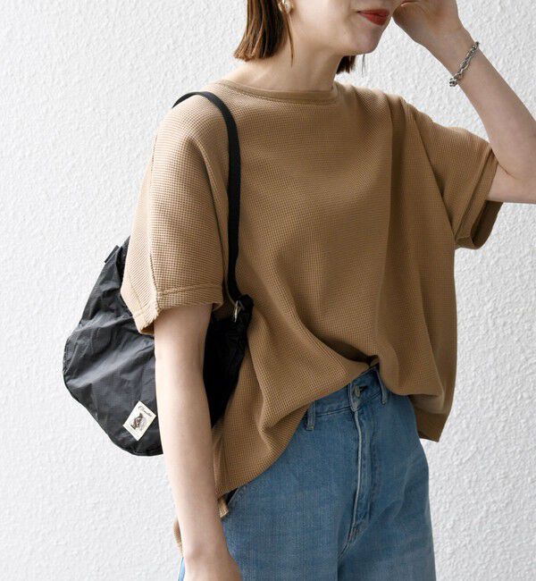 SHIPS any「【WEB限定】SHIPS any:〈洗濯機可能〉ワッフル ワイド TEE」|Tシャツ・カットソー|