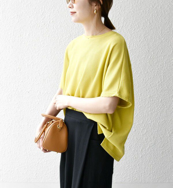 SHIPS any「【WEB限定】SHIPS any:〈洗濯機可能〉ワッフル ワイド TEE」|Tシャツ・カットソー|