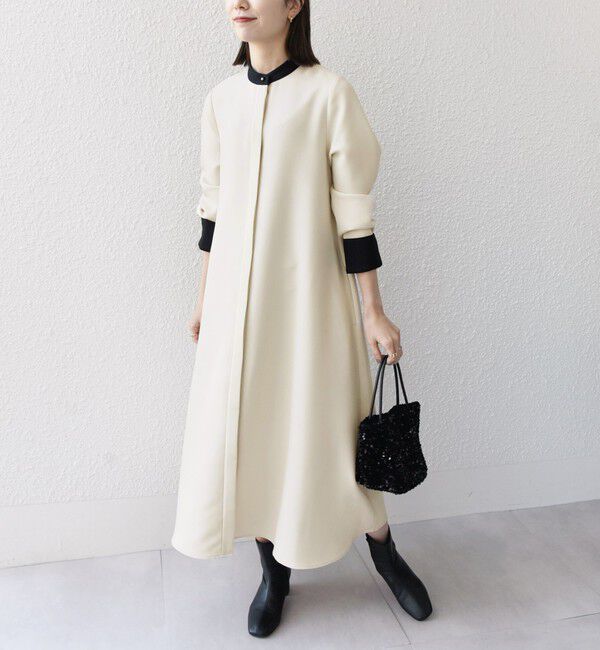 SHIPS any「SHIPS any:〈洗濯機可能〉ダブルクロス Aライン シャツワンピース」|ワンピース|