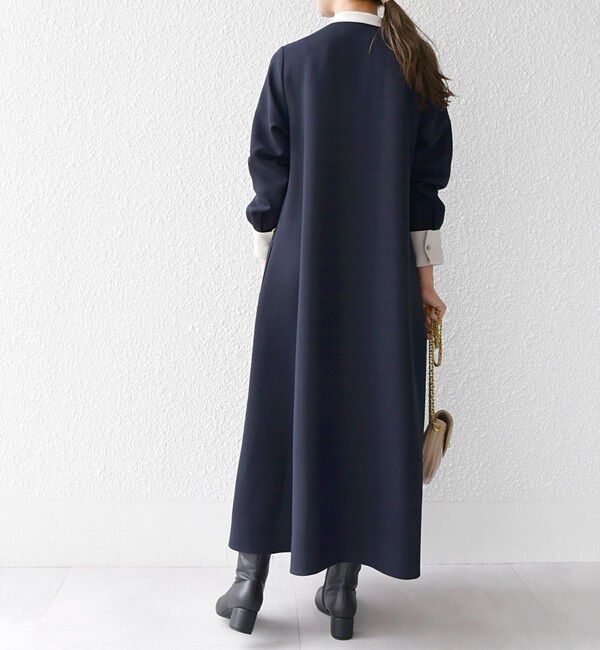 SHIPS any「SHIPS any:〈洗濯機可能〉ダブルクロス Aライン シャツワンピース」|ワンピース|