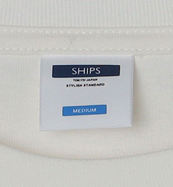 SHIPS「【WEB限定】SHIPS:〈汗染み防止加工〉ワンポイントロゴ ビッグシルエットヘビーウェイトTシャツ」|Tシャツ・カットソー|