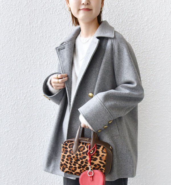 SHIPS for women「【WEB限定】〈手洗い可能〉ウール ライク ジャージー メルトン 2WAY Pコート」|ピーコート|