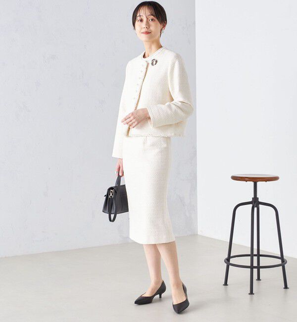 SHIPS for women「〈セレモニー対応可〉スラブ ツイード タイト スカート  24SS（セットアップ対応）◇」|スカート|