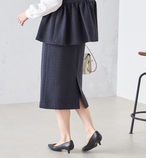 SHIPS for women「〈セレモニー対応可〉スラブ ツイード タイト スカート  24SS（セットアップ対応）◇」|スカート|