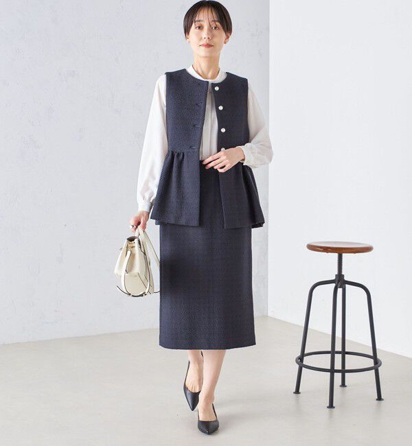 SHIPS for women「〈セレモニー対応可〉スラブ ツイード タイト スカート  24SS（セットアップ対応）◇」|スカート|