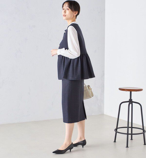 SHIPS for women「〈セレモニー対応可〉スラブ ツイード タイト スカート  24SS（セットアップ対応）◇」|スカート|