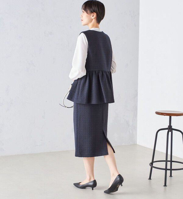 SHIPS for women「〈セレモニー対応可〉スラブ ツイード タイト スカート  24SS（セットアップ対応）◇」|スカート|