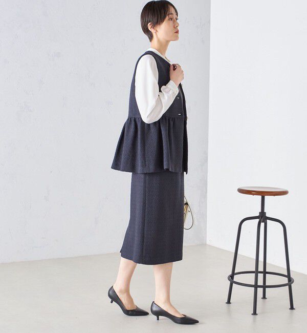 SHIPS for women「〈セレモニー対応可〉スラブ ツイード タイト スカート  24SS（セットアップ対応）◇」|スカート|