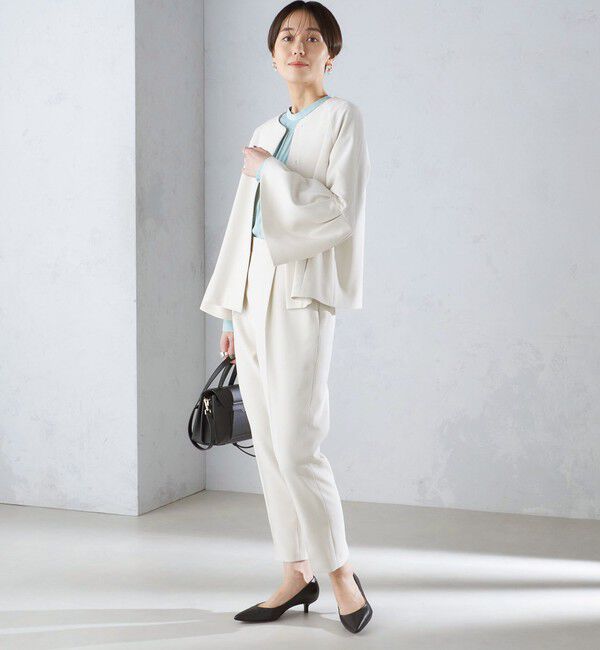 SHIPS for women「〈セレモニー対応可〉〈手洗い可能〉ダブルクロス パンツ 24SS（セットアップ対応）◇」|その他|