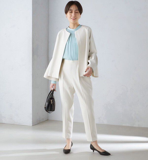 SHIPS for women「〈セレモニー対応可〉〈手洗い可能〉ダブルクロス パンツ 24SS（セットアップ対応）◇」|その他|