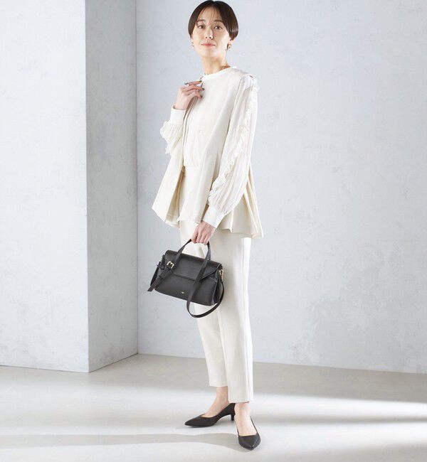 SHIPS for women「〈セレモニー対応可〉〈手洗い可能〉ダブルクロス パンツ 24SS（セットアップ対応）◇」|その他|