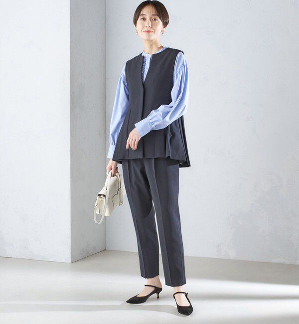 SHIPS for women「〈セレモニー対応可〉〈手洗い可能〉ダブルクロス パンツ 24SS（セットアップ対応）◇」|その他|
