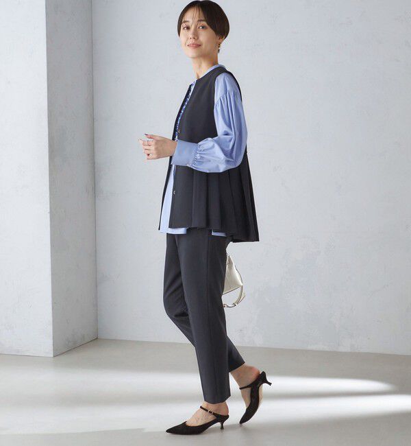 SHIPS for women「〈セレモニー対応可〉〈手洗い可能〉ダブルクロス パンツ 24SS（セットアップ対応）◇」|その他|
