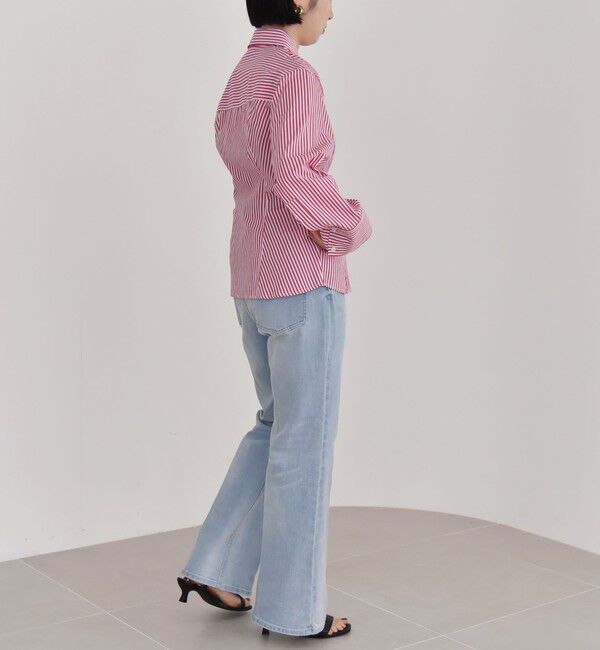 quaranciel「quaranciel:〈洗濯機可能〉セミフレア デニム パンツ」|デニム|