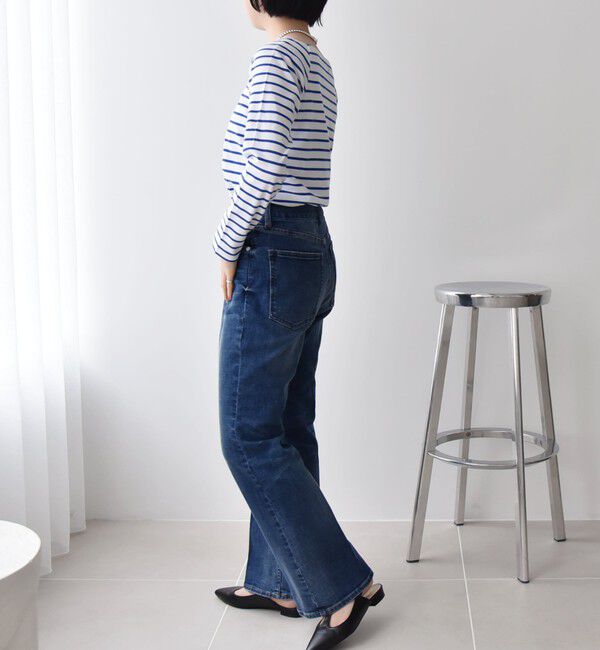 quaranciel「quaranciel:〈洗濯機可能〉セミフレア デニム パンツ」|デニム|