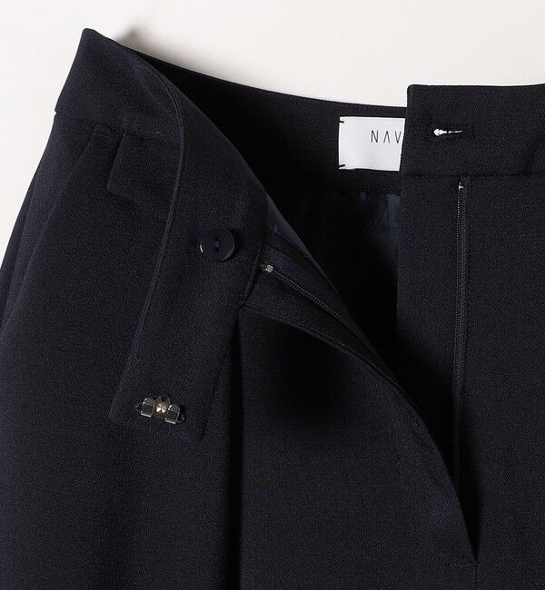 SHIPS any「SHIPS any:〈洗濯機可能〉ダブルクロス Iライン タック スカート［NAVY BLUE］」|スカート|