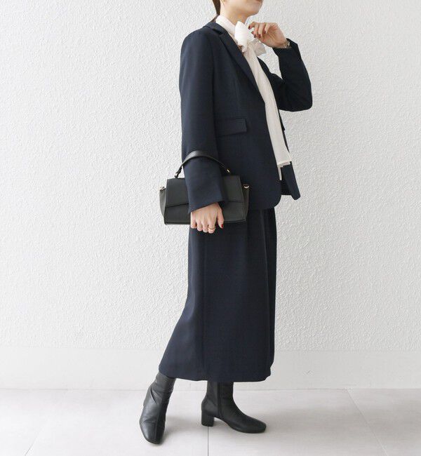 SHIPS any「SHIPS any:〈洗濯機可能〉ダブルクロス Iライン タック スカート［NAVY BLUE］」|スカート|