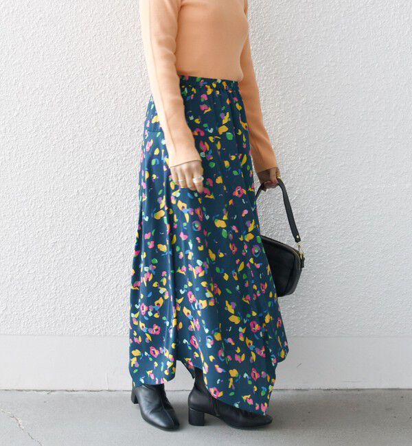 SHIPS any「SHIPS any:〈洗濯機可能〉SPRINTEX フラワー プリント ギャザー スカート」|スカート|