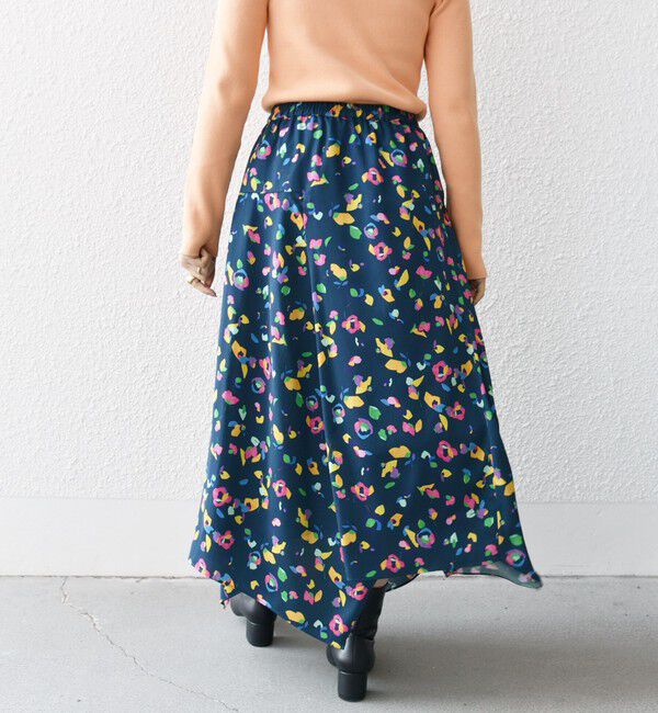 SHIPS any「SHIPS any:〈洗濯機可能〉SPRINTEX フラワー プリント ギャザー スカート」|スカート|