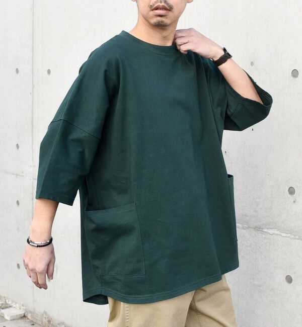 SHIPS any「【SHIPS any別注】Champion: ドルマン キャンプポケット Tシャツ 25SS◇」|Tシャツ・カットソー|