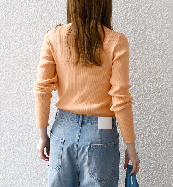 SHIPS any「SHIPS any:〈手洗い可能〉コットン クルーネック ベーシック リブ ニット」|ニット・セーター|