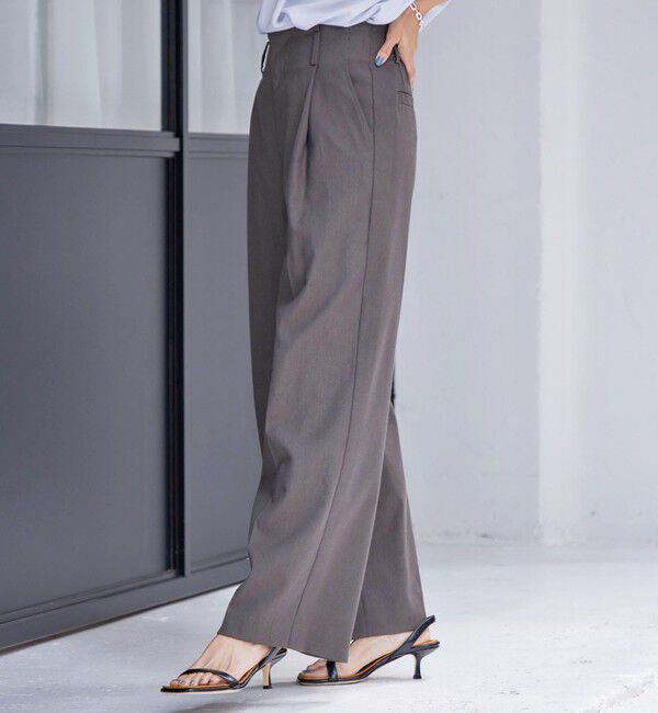 SHIPS for women「〈手洗い可能 〉ドライオックス フロント タック ストレート パンツ 25SS」|その他|