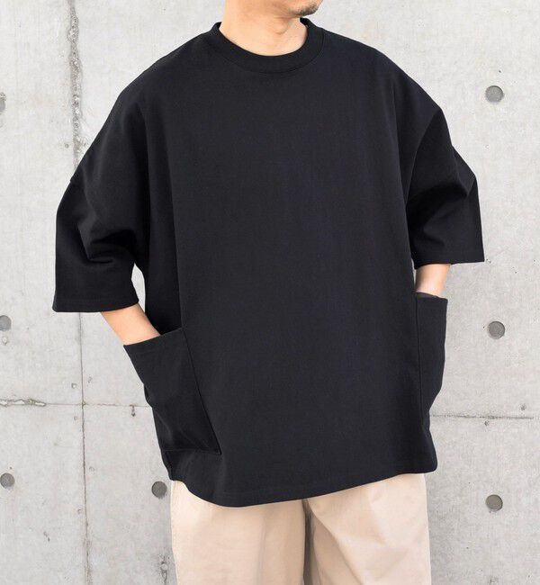 SHIPS any「SHIPS any: COTTON USA ドルマン サイド ポケット Tシャツ 24SS◇」|Tシャツ・カットソー|