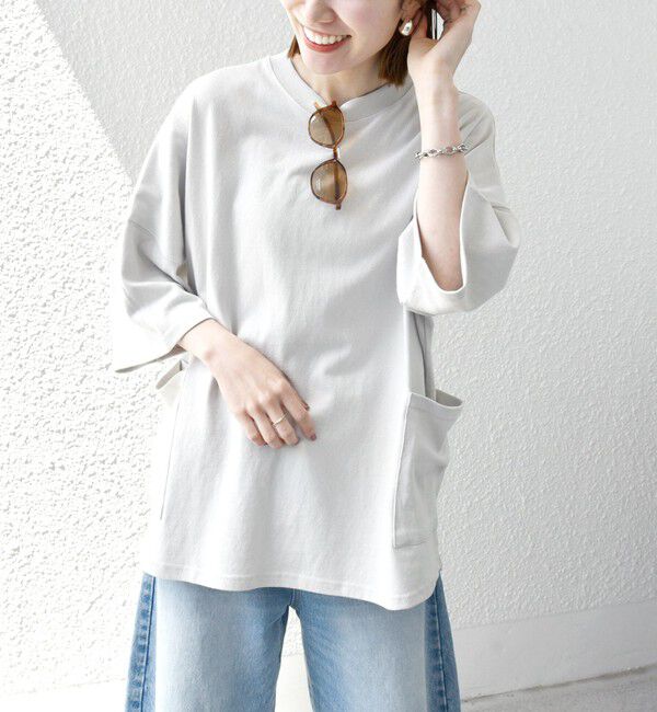 SHIPS any「SHIPS any: COTTON USA ドルマン サイド ポケット Tシャツ 24SS◇」|Tシャツ・カットソー|