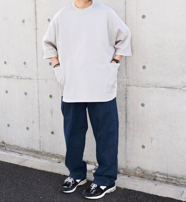 SHIPS any「SHIPS any: COTTON USA ドルマン サイド ポケット Tシャツ 24SS◇」|Tシャツ・カットソー|