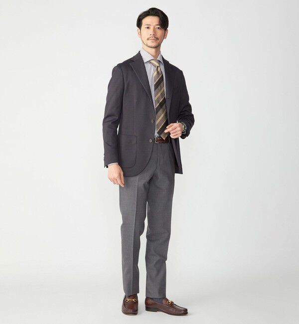 SHIPS「SHIPS: 〈手洗い可能〉ラスティック ウォッシャブル ストレッチ パンツ(無地)」|スラックス|